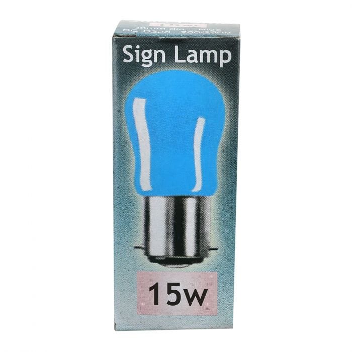 Spare and Square Light Bulb Crompton 15W BC Pygmy Bulb - Blue JD032 - Buy Direct from Spare and Square