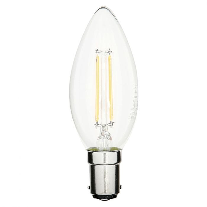 Spare and Square Light Bulb Crompton Candle LED Filament Bulb - SBC - 5W JD7147 - Buy Direct from Spare and Square