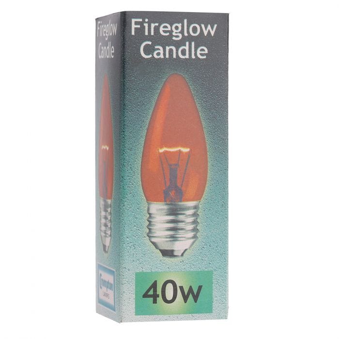 Spare and Square Light Bulb Crompton Fireglow Candle Bulb - 40W - ES JD025E - Buy Direct from Spare and Square