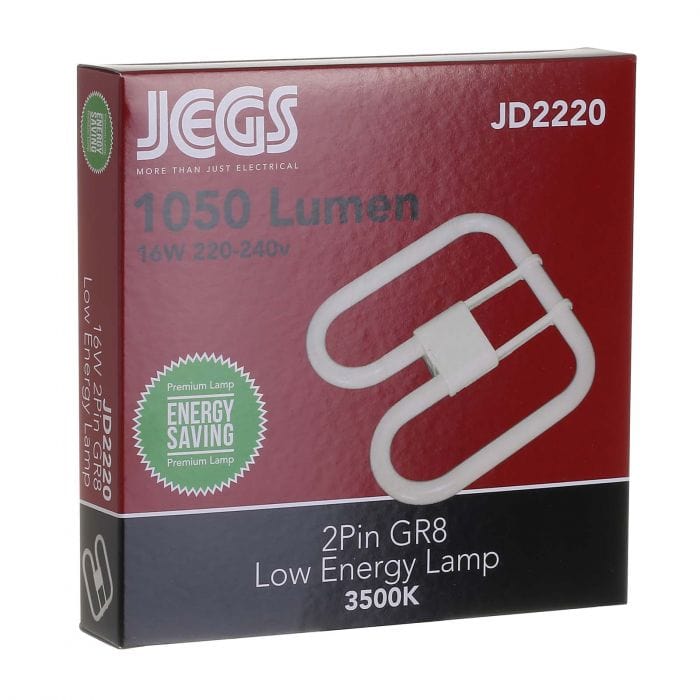 Spare and Square Light Bulb Jegs 16W 2 Pin 2D Lamp JD2220 - Buy Direct from Spare and Square