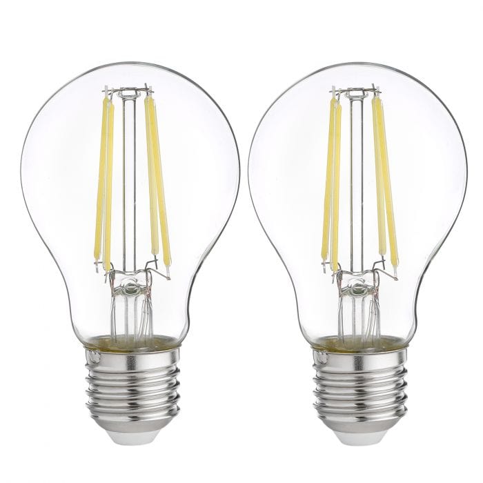 Spare and Square Light Bulb Jegs 7W LED Filament ES Lamp - Warm White - 806 Lumens (Pack Of 2) A806ES - Buy Direct from Spare and Square