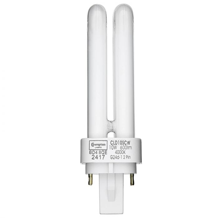 Spare and Square Light Bulb Jegs Pl 10W Twin Tube G24D - 1Cap JD138H - Buy Direct from Spare and Square