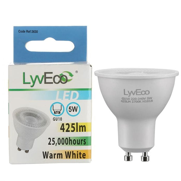 Spare and Square Light Bulb Lyveco 5W Led Smd/Cob GU10 240V 60Â° Warm White JD8061WW - Buy Direct from Spare and Square