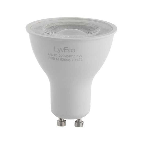 Spare and Square Light Bulb Lyveco 7W GU10 LED LAMP DAYLIGHT JD8072 - Buy Direct from Spare and Square