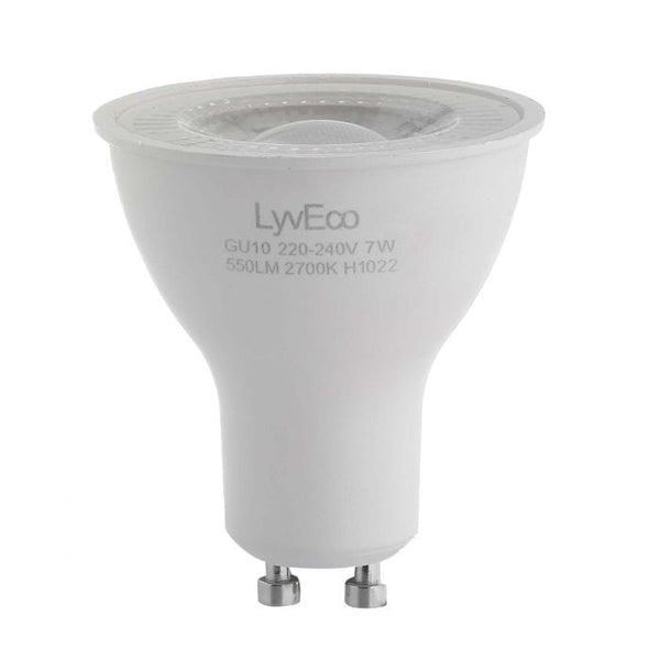 Spare and Square Light Bulb Lyveco LED 7W GU10 Bulb - Warm White JD8062WW - Buy Direct from Spare and Square