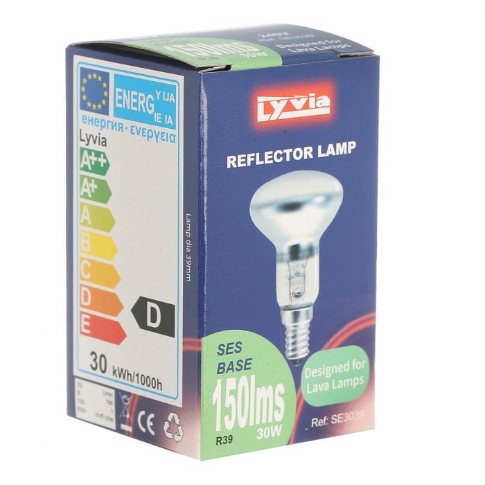 Spare and Square Light Bulb Lyvia Lava Lamp Reflector Bulb - 30W - R39 - SES JD8099 - Buy Direct from Spare and Square