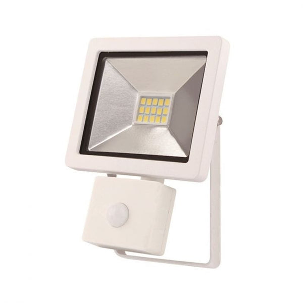 Spare and Square Lighting Lyveco 10W Led Slim Floodlight With Pir White JE2034WH - Buy Direct from Spare and Square
