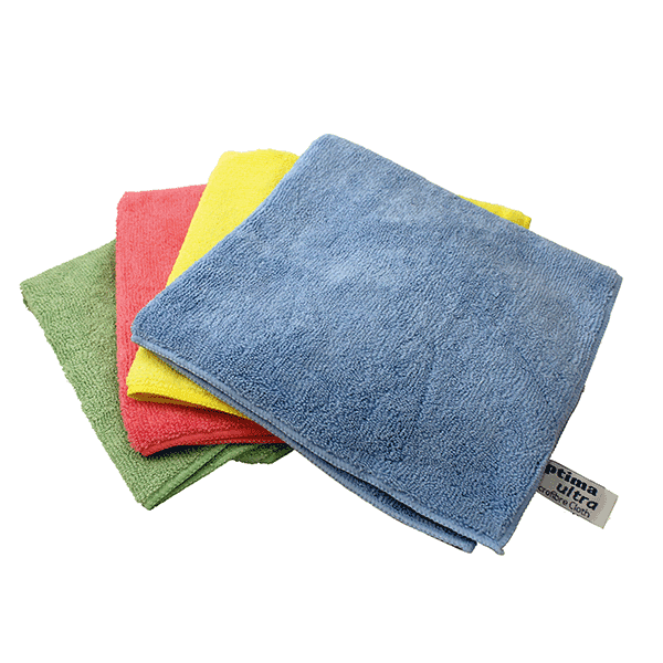 Spare and Square Microfibre Cloth Blue Optima ‘Ultra’ General Purpose Microfibre Cloths - Pack Of 5 782B.5 - Buy Direct from Spare and Square