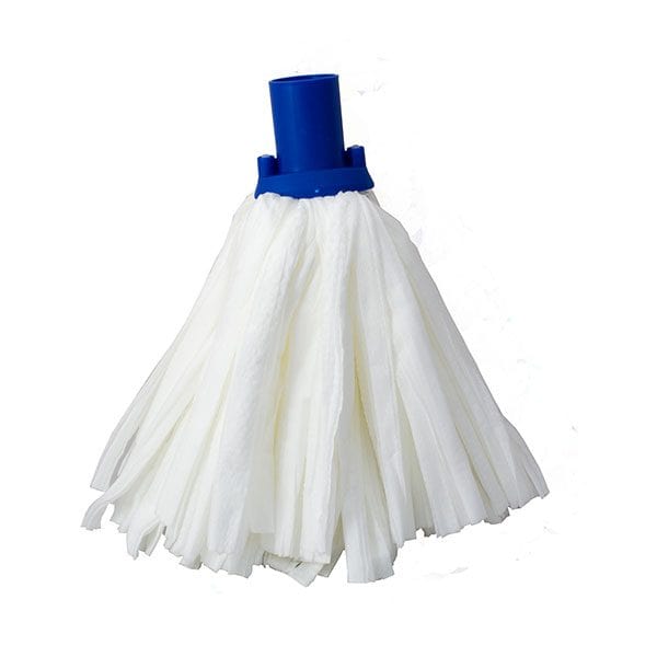 Spare and Square Mops Blue RHP Super White Socket Mop - 135g - Colour Coded WHS135B - Buy Direct from Spare and Square