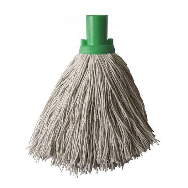 Spare and Square Mops Green / 235g ‘RHP’ Twine Socket Mop Head - 185g/235g - Colour Coded HXCY25G - Buy Direct from Spare and Square