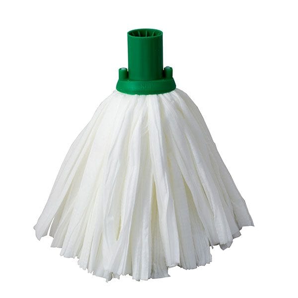 Spare and Square Mops Green RHP Super White Socket Mop - 135g - Colour Coded WHS135G - Buy Direct from Spare and Square