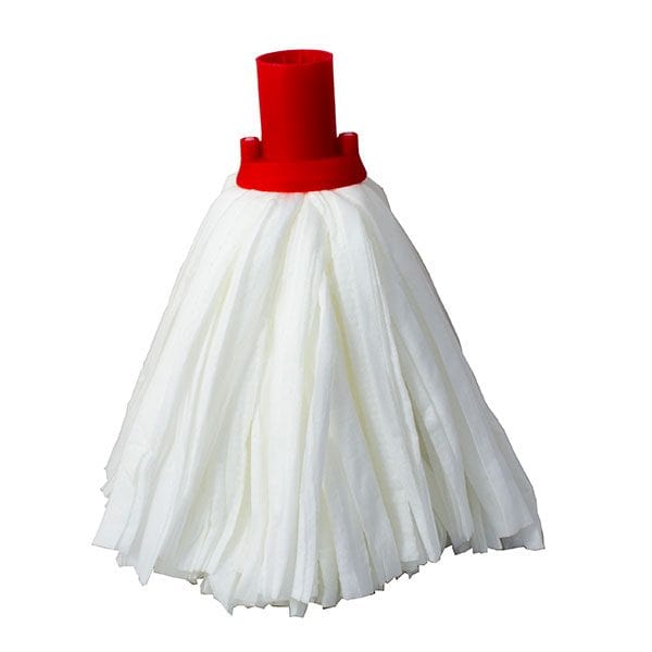 Spare and Square Mops Red RHP Super White Socket Mop - 135g - Colour Coded WHS135R - Buy Direct from Spare and Square