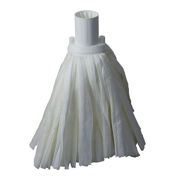Spare and Square Mops White RHP Super White Socket Mop - 135g - Colour Coded WHS135W - Buy Direct from Spare and Square