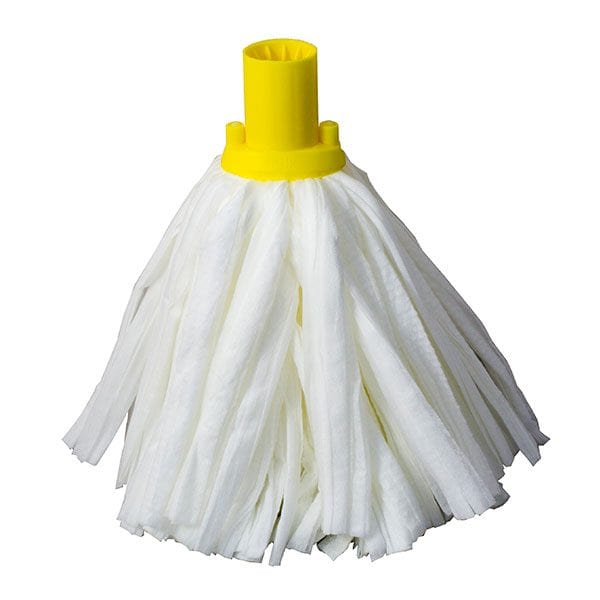 Spare and Square Mops Yellow RHP Super White Socket Mop - 135g - Colour Coded WHS135Y - Buy Direct from Spare and Square