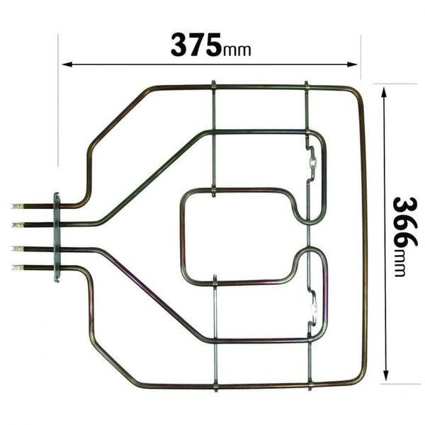 Spare and Square Oven Spares Cooker Grill Element - 2800 Watt - 471375 ELE2126 - Buy Direct from Spare and Square