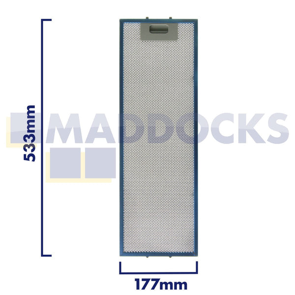 Spare and Square Oven Spares Universal 177mm x 533mm Wire Mesh Cooker Hood Filter 14-CH-164 - Buy Direct from Spare and Square
