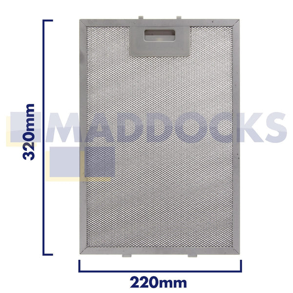 Spare and Square Oven Spares Universal 220mm x 320mm Wire Mesh Cooker Hood Filter 14-CH-172 - Buy Direct from Spare and Square