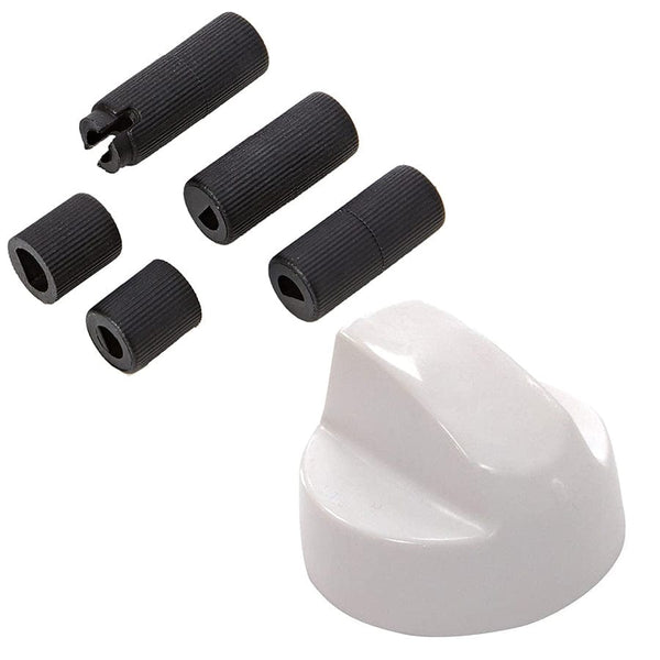 Spare and Square Oven Spares Universal Cooker Oven Hob White Control Knob With 5 Adapters 14-UN-19 - Buy Direct from Spare and Square