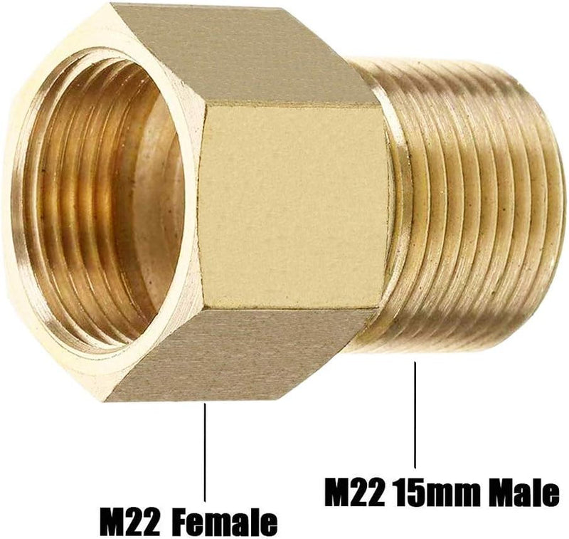 Spare and Square Pressure Washer Spares M22 15mm Male to M22 Female Thread Connector Adapter m22mm22f - Buy Direct from Spare and Square