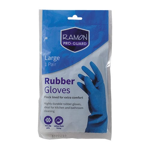 Spare and Square Rubber Gloves Blue / Large Janitorial Rubber Gloves - Pack of 50 - Colour Coded RG.B.L - Buy Direct from Spare and Square