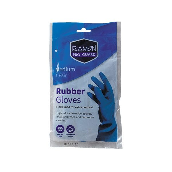 Spare and Square Rubber Gloves Blue / Medium Janitorial Rubber Gloves - Pack of 50 - Colour Coded RG.B.M - Buy Direct from Spare and Square