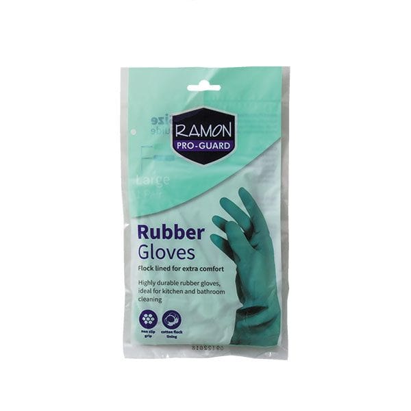 Spare and Square Rubber Gloves Green / Large Janitorial Rubber Gloves - Pack of 50 - Colour Coded RG.G.L - Buy Direct from Spare and Square