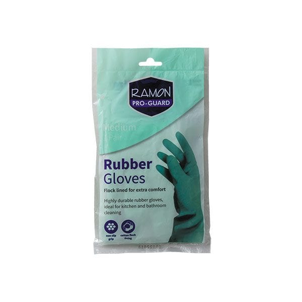 Spare and Square Rubber Gloves Green / Medium Janitorial Rubber Gloves - Pack of 50 - Colour Coded RG.G.M - Buy Direct from Spare and Square