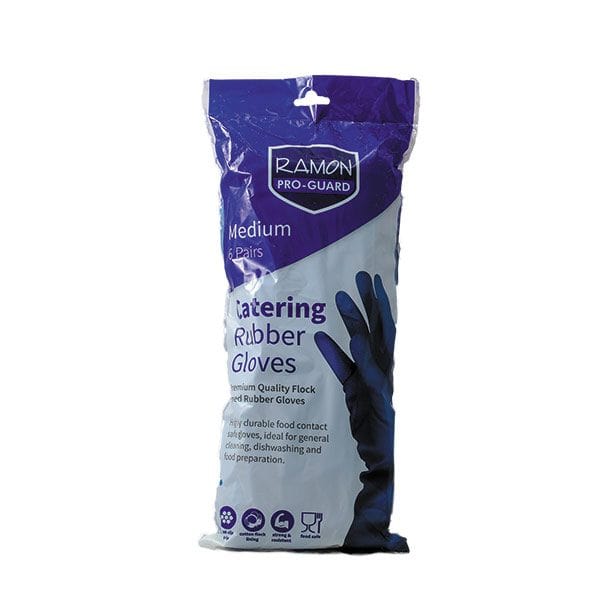 Spare and Square Rubber Gloves Medium Ramon Proguard Catering Rubber Gloves - Medium And Large FSRG.M - Buy Direct from Spare and Square