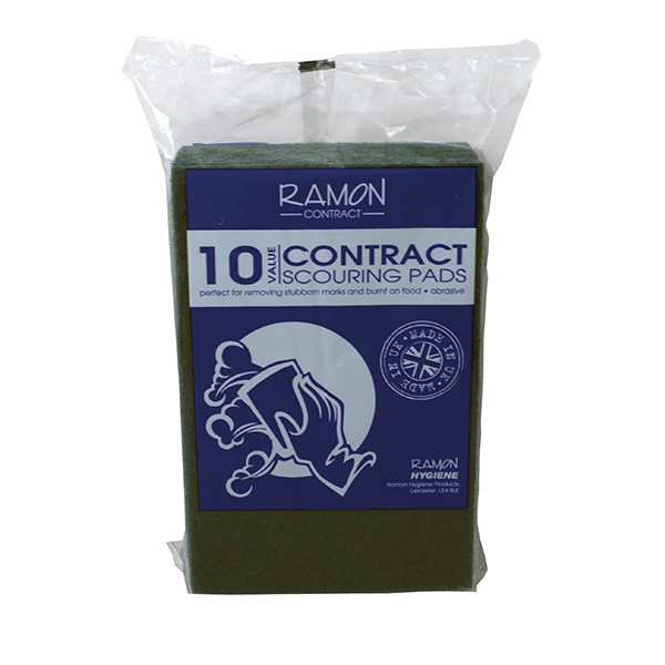 Spare and Square Scouring Pads 10 ‘Contract’ Scouring Pads - Pack of 10 - 23 x 15 cm 802.CT/S - Buy Direct from Spare and Square
