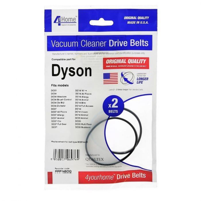 Spare and Square Vacuum Cleaner Spares Dyson DC14 DC27 DC33 Vacuum Cleaner Belt - 902514 - 01 (Pack Of 2) PPP145OQ - Buy Direct from Spare and Square
