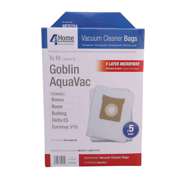 Spare and Square Vacuum Cleaner Spares Goblin Vacuum Cleaner Microfibre Bag (Pack Of 5) MFB284 - Buy Direct from Spare and Square