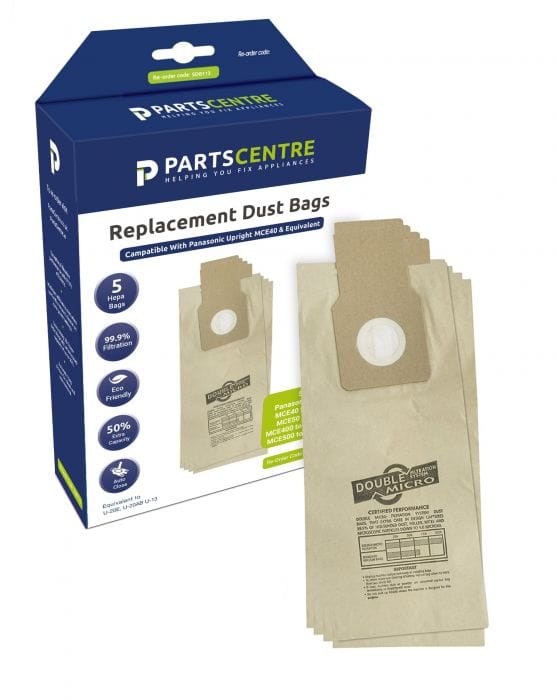 Spare and Square Vacuum Cleaner Spares Panasonic Vacuum Cleaner Paper Bag - U20E (Pack Of 5) SDB113 - Buy Direct from Spare and Square