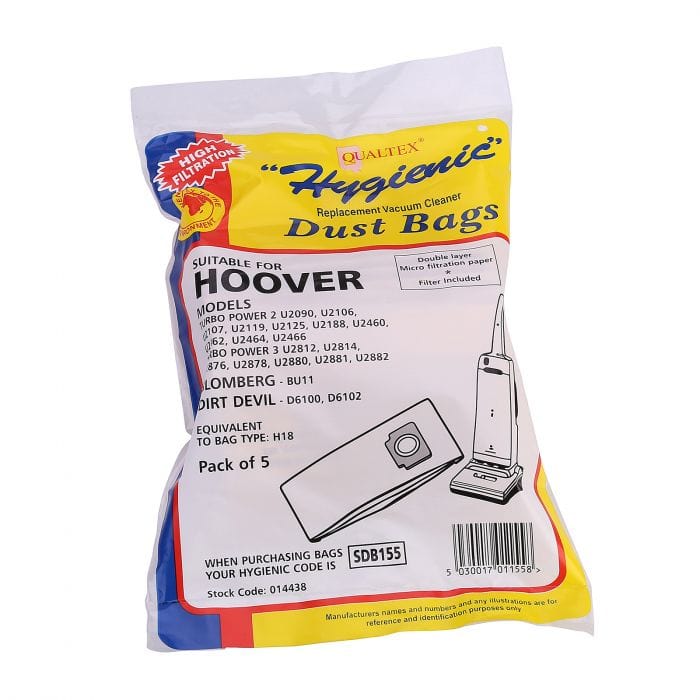 Spare and Square Vacuum Cleaner Spares Vacuum Cleaner Paper Bag - H18 (Pack Of 5) SDB155 - Buy Direct from Spare and Square