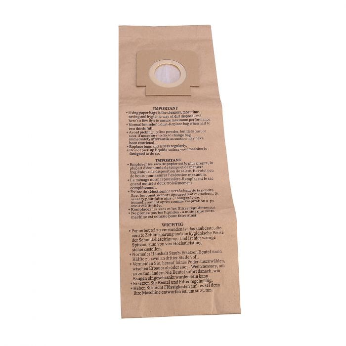 Spare and Square Vacuum Cleaner Spares Vacuum Cleaner Paper Bag - H18 (Pack Of 5) SDB155 - Buy Direct from Spare and Square