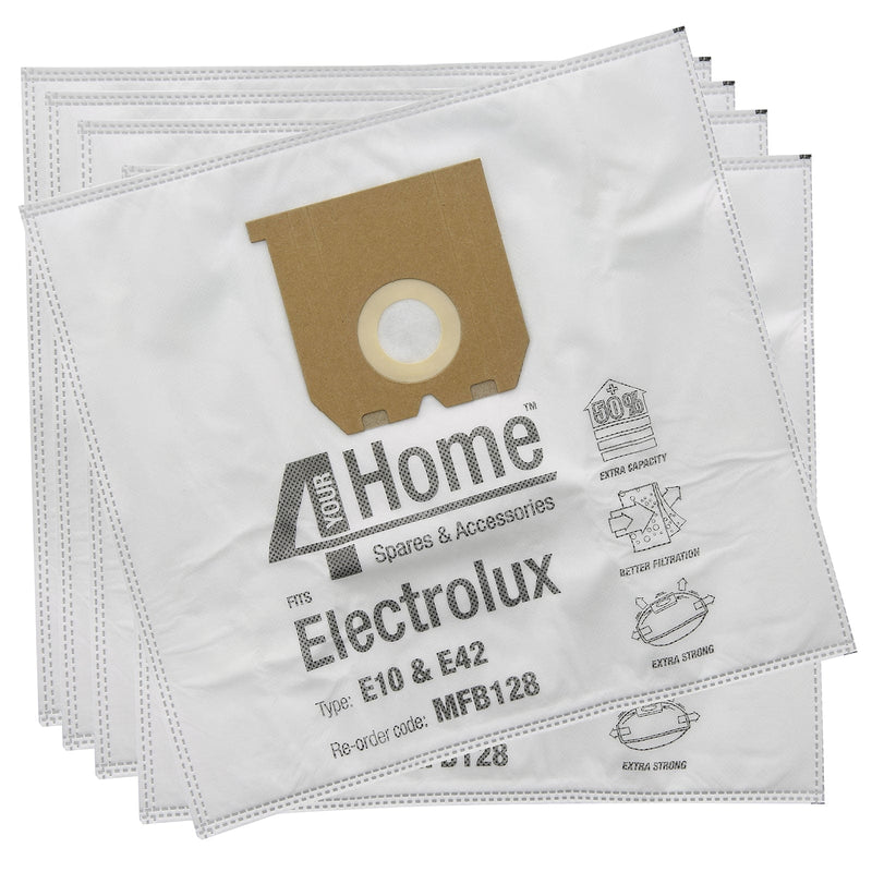 Spare and Square Vacuum Spares Electrolux Lite, Chic, Microlite Microfibre Cleaner Bags - Pack of 5 MFB128 - Buy Direct from Spare and Square