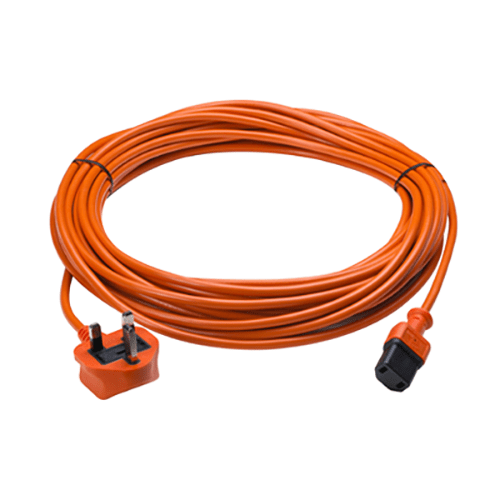Spare and Square Vacuum Spares High Visibility Orange Mains Power Cable For Sebo Evolution Vacuums - 12m FLX91 - Buy Direct from Spare and Square
