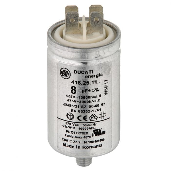 Spare and Square Washing Machine Spares Delonghi Washing Machine Capacitor - 8uf - Metal Casing CAP08M - Buy Direct from Spare and Square