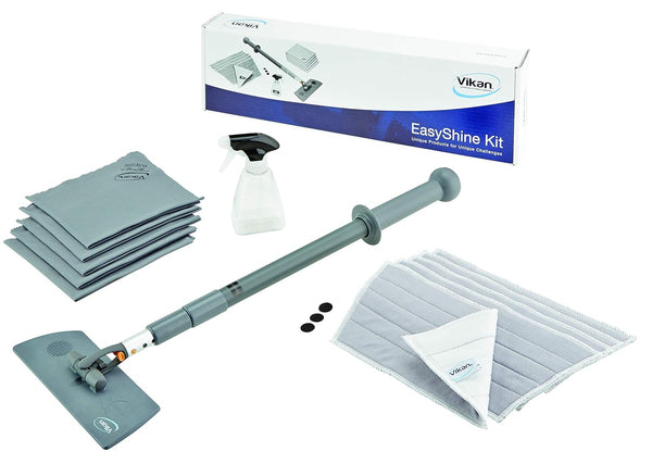 Vikan Window Cleaning Equipment Vikan Easyshine Window Cleaning Kit - 13 Piece Kit 549101 - Buy Direct from Spare and Square